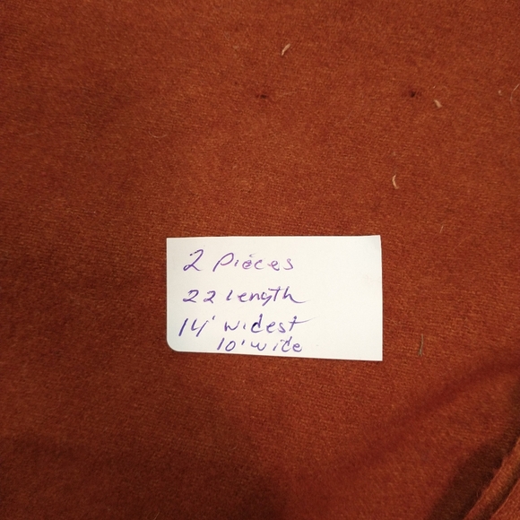 Wool 4 squares rust color - Picture 3 of 3